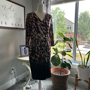 Jennifer Lopez Animal Leopard Print Dress, New without Tag, Size Large
